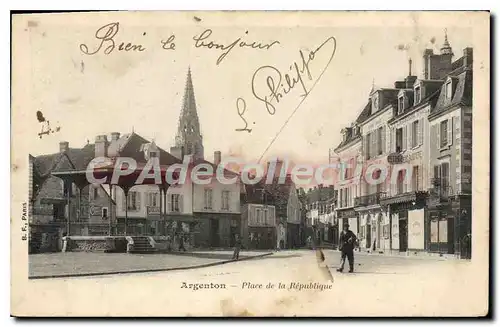 Cartes postales Argenton Place De La Republique