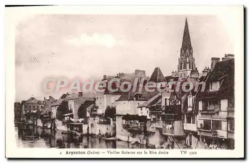 Cartes postales Argenton Vieilles Galeries Sur La Rive Droite