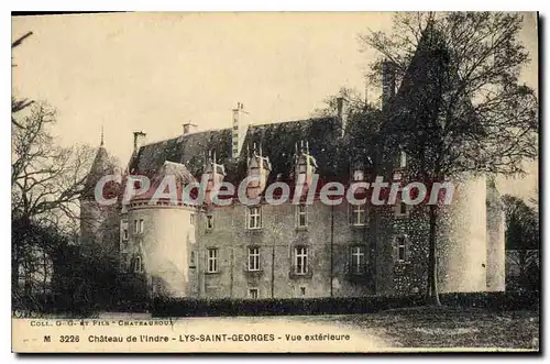 Cartes postales Chateau De I'Indre Lys Saint Georges Vue Axterieure
