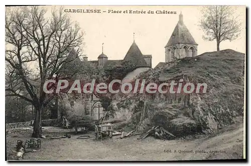 Ansichtskarte AK Gargilesse Place Et Entree Du Chateau