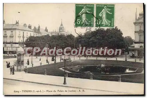 Cartes postales Tours Place Du Palais De Justice