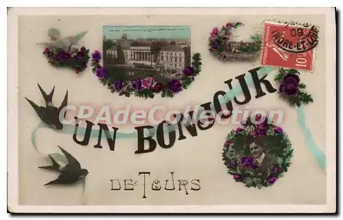 Cartes postales Tours un bonjour