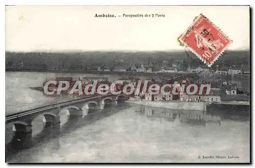 Ansichtskarte AK Amboise Perspective Des 2 ponts