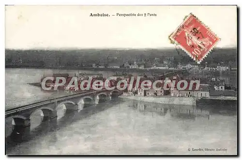 Cartes postales Amboise Perspective Des 2 ponts