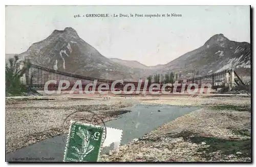 Cartes postales Grenoble Le Drac Le Pont Suspendu Et Le Neron