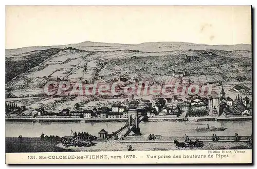 Cartes postales Ste Colombe Les Vienne Vue Prise Des Hauteurs De Pipet