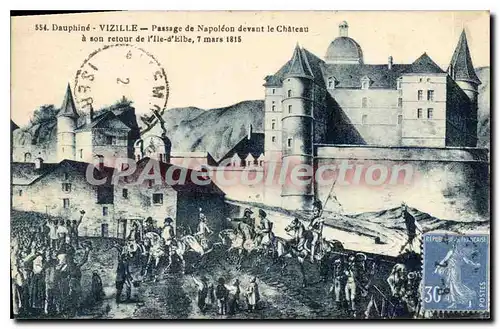 Cartes postales Dauphine Vizille Passage De Napoleon Devant Le Ch�teau 7 mars 1815