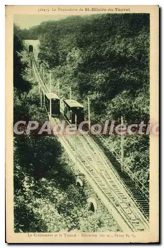 Cartes postales Saint Hilaire Du Touvet Le Funiculaire Le Croisement Et Le Tunnel Elevation