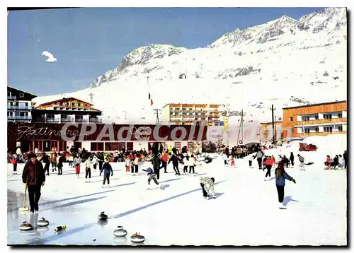 Cartes postales moderne L'Alpe D'Huez La Patinoire Et Le Massif des grandes rousses