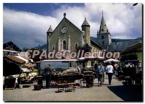 Moderne Karte Lans En Vercors Le March� Devant I'Eglise