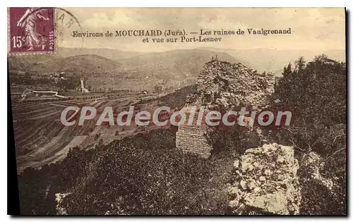 Ansichtskarte AK Mouchard Les Ruines De Vaulgrenand Et Vue Sur  Port Lesnev