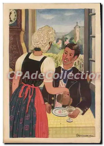 Cartes postales moderne L'auberge D'Apres Une Aquarelle de WELCOMME