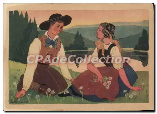 Cartes postales moderne jeunes gens D'Apres Une Aquarelle de WELCOMME