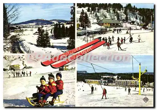 Cartes postales moderne Les Rousses Une Partie De Luge Les Jouvencelles Premanon