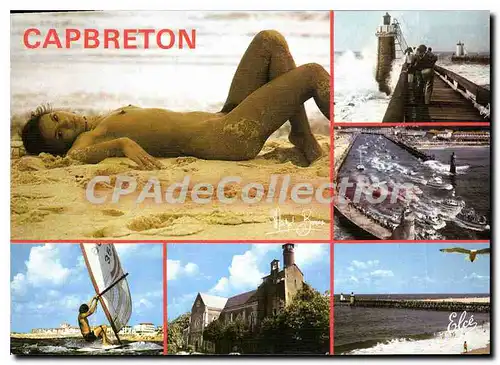 Cartes postales moderne CAPBRETON L'Entree Du Port L'Estacade Femme nue �rotisme