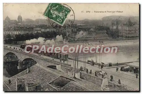 Cartes postales Dax Panorama Et Pont Sur I'Adour train locomotive � vapeur