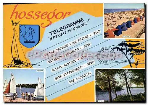 Cartes postales moderne Hossegor telegramme