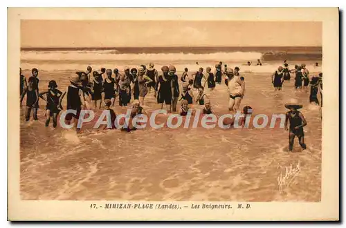 Cartes postales Mimizan Plage Les Baigneurs