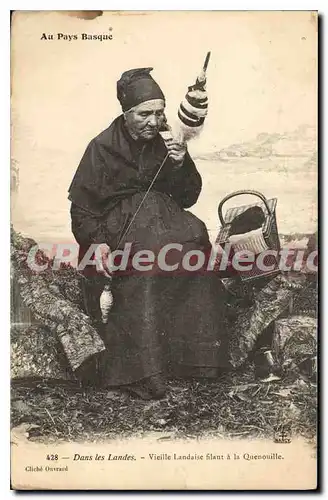 Ansichtskarte AK Dans Les Landes Vieille Landaise Filant A La Quenouille