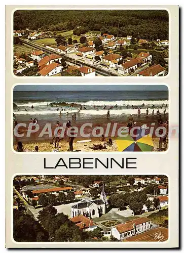 Cartes postales moderne Labenne plage mairie �glise