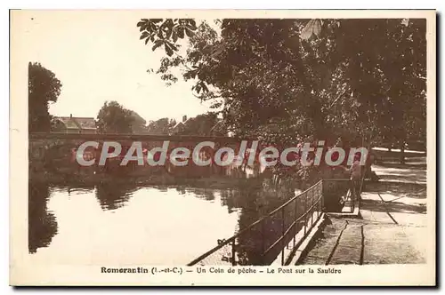 Cartes postales Romorantin Un Coin De Peche Le Pont Sur La Sauldre