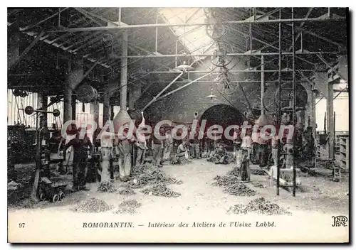 Cartes postales Romorantin Interieur Des Ateliers De I'Usine Labb�