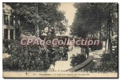 Cartes postales Vendome Le Loir Et Le Square Des Grands Pres