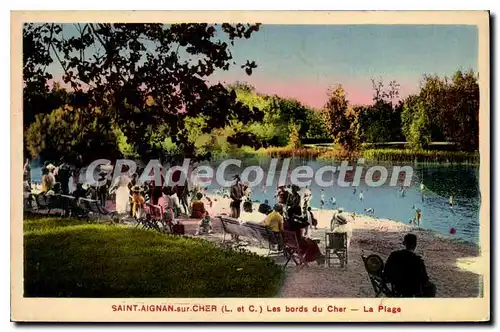 Cartes postales St Aignan sur Cher Les Bords du Cher La Plage