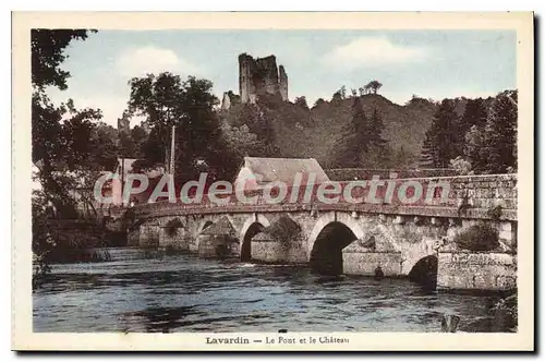 Ansichtskarte AK Lavardin Le Pont et le Chateau