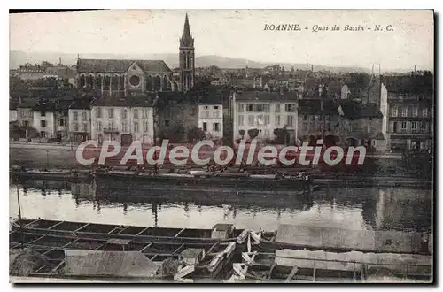 Cartes postales Roanne Quai du Bassin