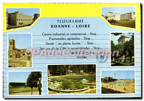 Cartes postales moderne Roanne Loire Centre Industriel et Commercial Stop Promenades agreables Stop