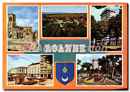 Cartes postales moderne Roanne L'Eglise Saint Etienne Pont des Promenades et faubourg Mulsant Le Gratte Ciel