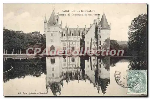 Ansichtskarte AK Saint Just En Chevalet Chateau de Conten�on