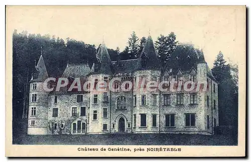 Cartes postales Chateau de Genetine pres Noiretable