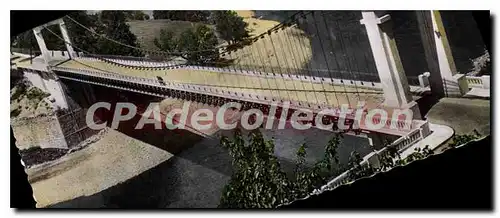 Cartes postales Environs de Saint Etienne et de Firminy Le Pont Suspendu sur la Loire au Pertuiset