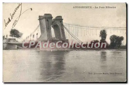 Cartes postales Andrezieux Le Pont Effondre