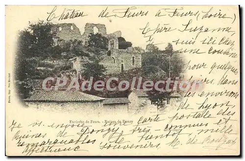 Cartes postales Environs de Feurs Ruines de Donzy