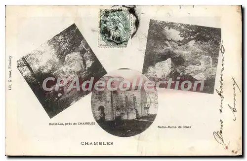 Cartes postales CHAMBLES Ruisseau pres de Chambles Notre Dame de Grace