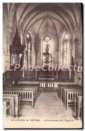 Ansichtskarte AK St Julien la Vetre L'Interieur de l'Eglise