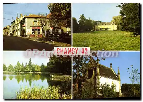 Cartes postales moderne Changy La rue Principale Le Chateau Le Plan d Eau La Chapelle