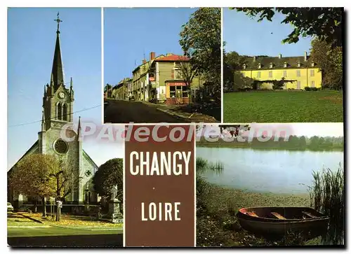 Cartes postales moderne Changy La rue Principale Le Chateau Le Plan d Eau �glise