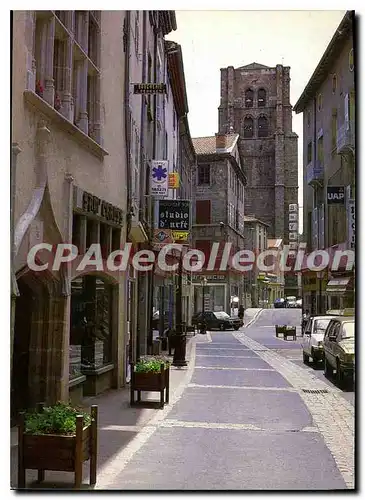 Moderne Karte Montbrison Rue Pietonne Au fond l'Eglise Notre Dame de l'Esperance