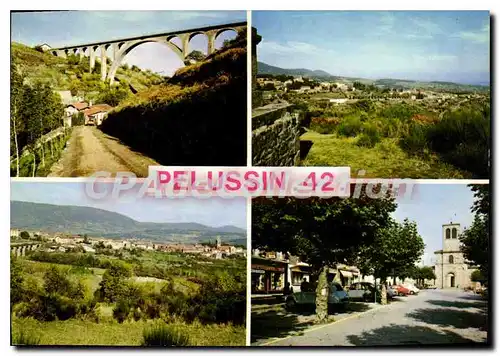 Cartes postales moderne Pelussin Le Viaduc Vue Generale Quartier N Dame Place des Croix Eglise Saint Jean