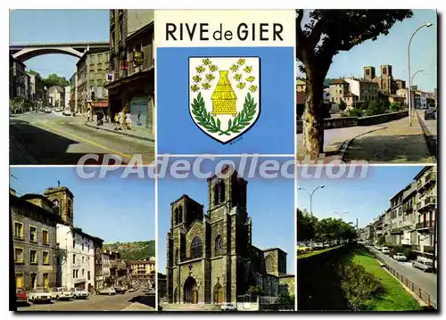 Cartes postales moderne Rive De Gier Le Viaduc Armoiries La Madeleine La Rue Victor Hugo