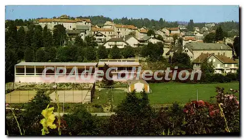 Moderne Karte Le Chambon Sur Lignon Vue Generale au Premier plan la Maison des Jeunes et les Tennis