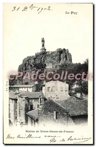 Cartes postales Le Puy Statue de Notre Dame de France