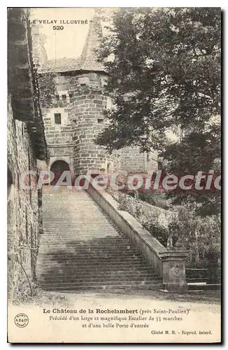 Ansichtskarte AK Le chateau de la Rochelambert Precede d'un large et magnifique Escalier de 55 marches et d'une b