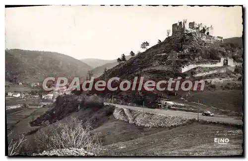 Ansichtskarte AK Goudet Station Estivale tres Frequentee Vue d'Ensemble sue le Chateau de Beaufort