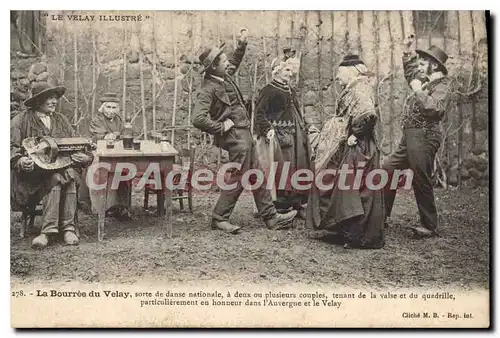 Ansichtskarte AK La bourree du Velay sorte de Danse nationale a deux ou plusieurs couples folklore