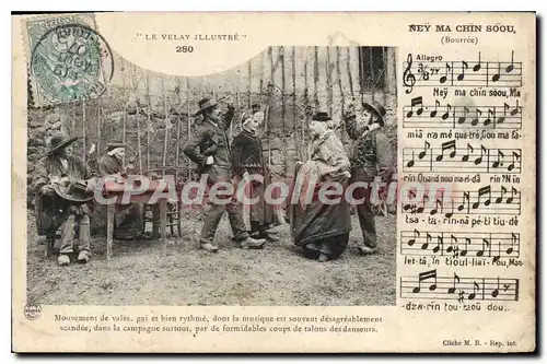 Cartes postales Le velay Illustre Mouvement de valse gai et bien rythme folklore chanson